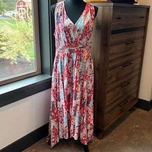 EUC Rayon Multi color dress XL